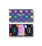 Happy Socks Unisex Happy Mixed Cat 3-pack Gift Set Socks, Multi, 11-Jul UK