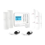 Kit Alarme Maison connectée sans Fil WiFi Box Internet et GSM Futura Blanche Smart Life- Lifebox - KIT Animal 4