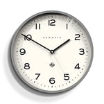 NEWGATE® Echo Number Three Horloge Murale Moderne - Pendules murales Horloge Ronde - Horloge de Cuisine - Horloges pour Le Salon - Horloge de Bureau (Gris Chic)