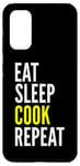 Coque pour Galaxy S20 Eat Sleep Cook Repeat - Chef Funny