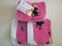 Pink Pony! Bamboo & Fleece washable baby wipes pk10 NEW washable nappy wipes