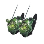 2 Pcs Watch Walkie Talkies for Kids Long Range Two-Way Radio Camo Outdoor Army Toys 150 Meters
