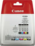 Genuine Canon PGI-570 BK CLI-571 CMYK Inks for Pixma MG5750 5751 5752 5752 6850