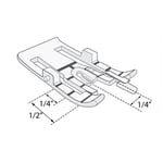 Husqvarna 1/4 inch fot till övermatare