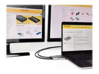 Delock - Displayport-Adapter - 24 Pin Usb-C (Hane) Till Displayport, 24 Pin Usb-C (Hona) - 4K60hz (3840 X 2160) Stöd, Stöd För Power Delivery 3.0 - Grå