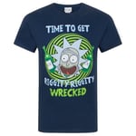 Rick And Morty Mens Riggity Riggity Wrecked T-Shirt - M