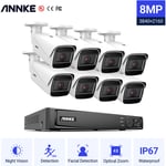 Annke - Système de caméra de sécurité cctv filaire 8 canaux 8MP nvr onvif avec caméra de surveillance ip 4K PoE Zoom pour kits de vidéosurveillance