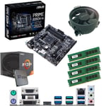 Components4All AMD Ryzen 5 2600 3.4GHz (Turbo 3.9GHz) Six Core Twelve Thread CPU, ASUS Prime B350M-A Motherboard & 16GB 2400MHz Crucial DDR4 RAM Pre-Built Bundle