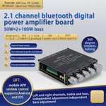 XY-S100H Panneau d'amplificateur caisson basses HIFI, Bluetooth XY-S100H, 50 wx2 + 5.0 W, 100 canaux, Audio stéréo, basse, application USB, 2.1 Nipseyteko