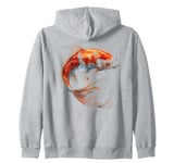 cool anime orange Japanese koi fish goldfish Asian carp art Zip Hoodie