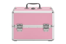 Sminklåda 22x30x21 cm rosa aluminium - Rosa 91830