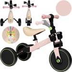 Momi Loris - Vélo Bébé Évolutif 5 En 1 - Tricycle - Rose