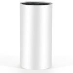 Vonsera Bloc Couteaux Cuisine, Porte Couteau Vide avec Lattes Flexibles, Universel Range Couteaux de Cuisine pour 8 Couteaux de Toutes Sortes, Blanc, 22 x 11 x 11cm