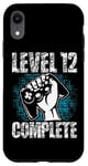 Coque pour iPhone XR Level 12 Complete Cadeau d'anniversaire 12 ans Gamer