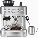 Aptliton Espresso Machine Latte Cappuccino Coffee Maker with Integrated Bean Gri