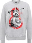 Star Wars The Last Jedi BB8 Roll With IT Grey Sweatshirt - L
