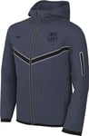 Nike Boy's Hooded Full Zip Ls Top FCB B NSW TCH FLC Fz 3R, Thunder Blue/Black, DX8460-437, XL