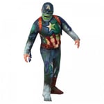 What If...? Unisex Adult Deluxe Captain America Zombie Costume - XL