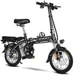 PARTAS Sightseeing/Commuting Tool - Folding Electric Bike - Portable And Easy To Store In Caravan Motor Home Short Charge With Removable Lithium-Ion Battery And 240W Brushless Silent Motor E-Bike For