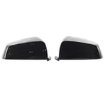 ZHAOOP Rearview Mirror 1 Pair Rear View Mirror Cover Caps Fit ，For ，For BMW E60 E61 F10 F11 F01 F02 5/6/7 Series 2008-2013 Gloss Black Side Mirror Covers