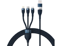 Baseus Flash Series II kabel USB Typ C / USB Typ A - USB Typ C / Lightning / micro USB 100 W 1,2 m niebieski (CASS030103)