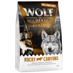 2 x 1 kg Wolf of Wilderness tørrfôr til spesialpris! - ADULT Rocky Canyons - Frittgående storfe (Monoprotein)