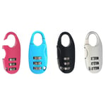 Mini 3 Digits Travel Combination Lock Safety Padlock For Suitcases Cabinets UK