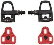 Exustar Keo Pedals and Cleats - (Black/ Red)