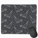 Jurassic Toy Tyrannosaurus Rex Mouse Pad with Stitched Edge Computer Mouse Pad with Non-Slip Rubber Base for Computers Laptop PC Gmaing Work Mouse Pad