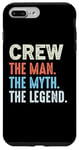 Coque pour iPhone 7 Plus/8 Plus CREW The Legend Name Personnalisé Cute Idea Homme Vintage Crew