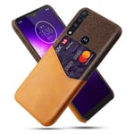 Bofink Motorola One Macro skal med korthållare - Orange