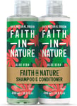 Faith In Nature Natural Aloe Vera Shampoo and Conditioner 400ml ( Pack of 2)