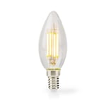 Nedis LED-lampe E14, Lys, 4,5W - Gjennomsiktig