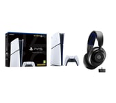 Sony PlayStation 5 Digital Edition (Model Group - Slim) & Arctis Nova 4P Wireless 7.1 Gaming Headset (Black) Bundle, White