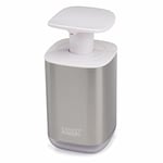 Joseph Joseph Presto Hygienic Bathroom Soap pump dispenser, refillable – White/ Stainless Steel