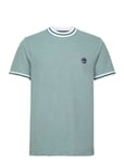Micro Birdseye Pique Tops T-shirts Short-sleeved Green Original Penguin