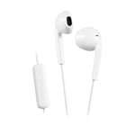 JVC HA-F17M-W-E In-Ear Earbuds Compact & Comfort with 1 Button Remote Control, Sweat Resistant (IPX2), 1.0 m Cable - White