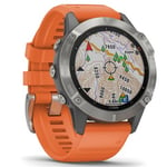 Garmin Fenix 6 Smartwatch - Sapphire - 47mm - Grå / Orange