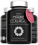 Marine Collagen Capsules 2400mg with Hyaluronic Acid & Vitamin C - 120 Capsules