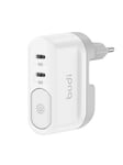 Wall charger with light 326DE 2xUSB-C 40W (white)