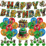 Teenage Mutant Ninja Turtles Tema Grattis På Födelsedagen Festartiklar Kits Banner Ballonger Tårtdekorationer Dekorationer