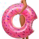 Donuts Boj, Jätte Stor Jordgubbsdonut Uppblåsbar Badring, Stor Sommar Pool Strandleksak, Badring Pool Float för Vuxna 80kg