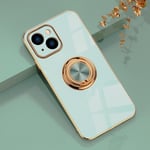 Electroplated Magnetic Ring Holder Case for Iphone 15, 360 Degree with Rotation