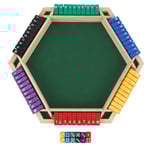Shut The Box Dice Game 6 spelare 6 färgsidig träbordsskiva Stäng boxen med 12 tärningar