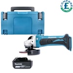 Makita DGA452 18V 115mm LXT Angle Grinder With 1 x 5.0Ah Battery, Case & Inlay