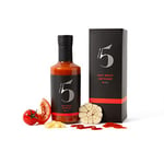 Chilli No.5 - Hot & Spicy Ketchup Sauce, Exclusive Five Chilli Blend, Healthy Superfoods & Organic Ingredients, Vegan, Gluten Free, No Artificial Colours or Flavourings 200 ml Bottle