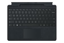 Microsoft Surface Pro Signature Keyboard - tastatur - med touchpad, accelerometer, Surface Slim Pen 2 opbevaring og opladningsbakke - sort