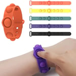Guillala Mini Simple Dimple Sensory Fidget Toy, Stress Relief Bracelet Stress Relieving Fidgeting Game for Kids Adults,Relief Flip Puzzle Press Finger Bubble Music Bracelet Anxiety Relief Kill Time