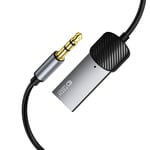 Tech-Protect Ultraboost USB till AUX-kabel med Bluetooth - 1m - Grå