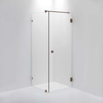 INR Iconic Nordic Rooms Dusjhjørne ARC 13 Original Brushed Bronze / 80x90cm Klart Glass